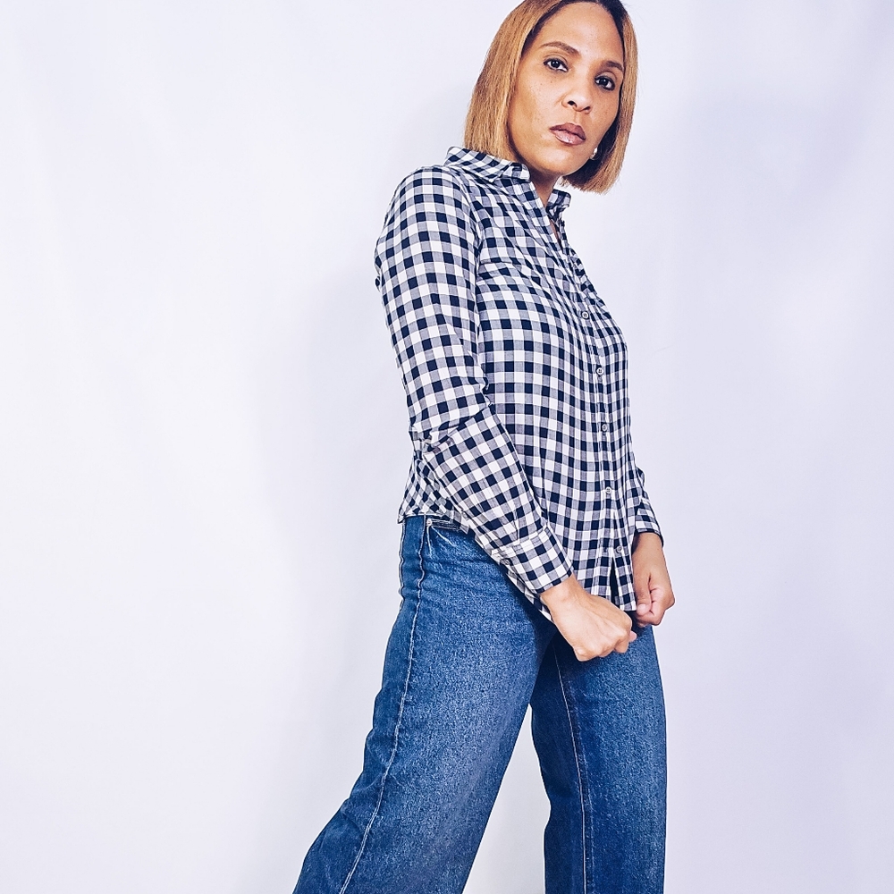 J. Crew Checkered Button-Down - image 2